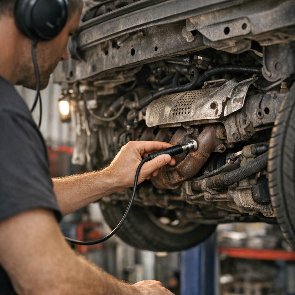 Diagnostic avant garage&nbsp;: localiser le bruit sans démonter ni rouler en danger