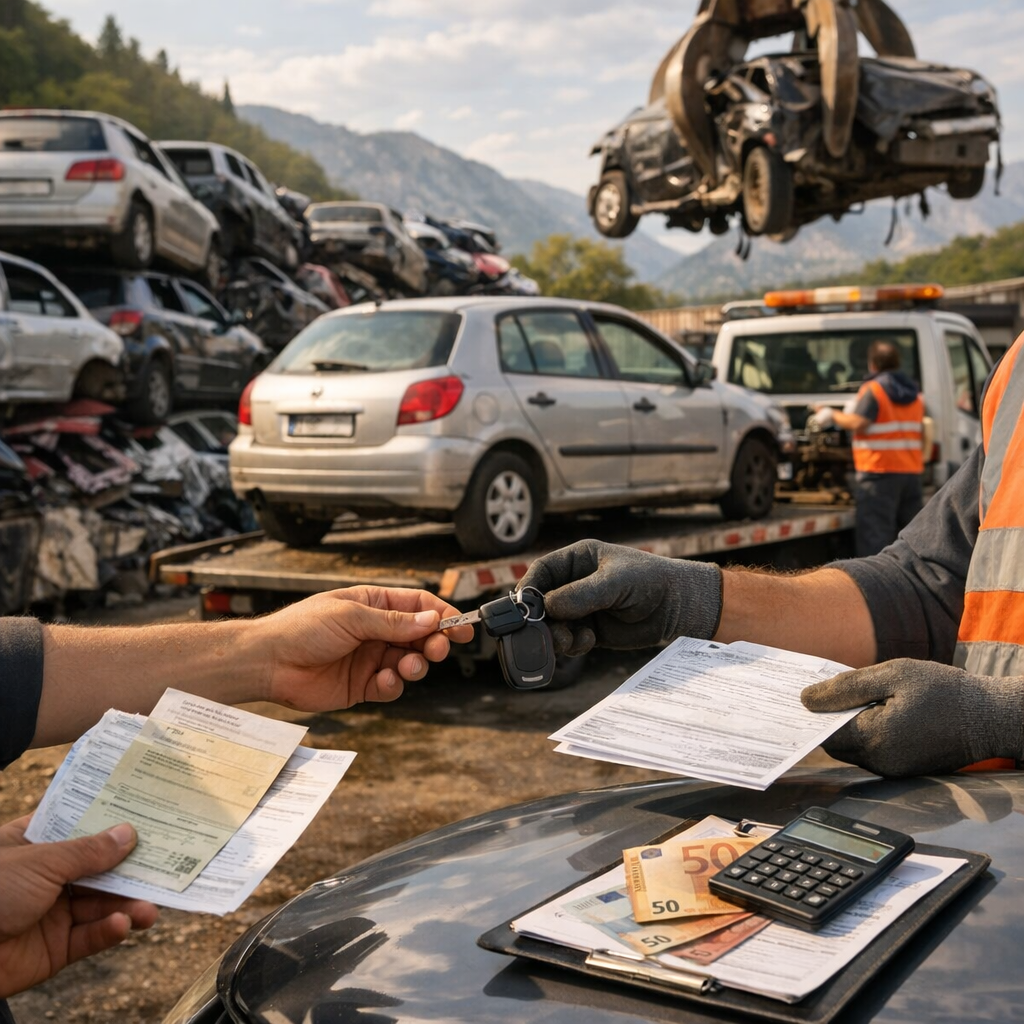Mettre une voiture à la casse dans le 06&nbsp;: étapes, coût et documents