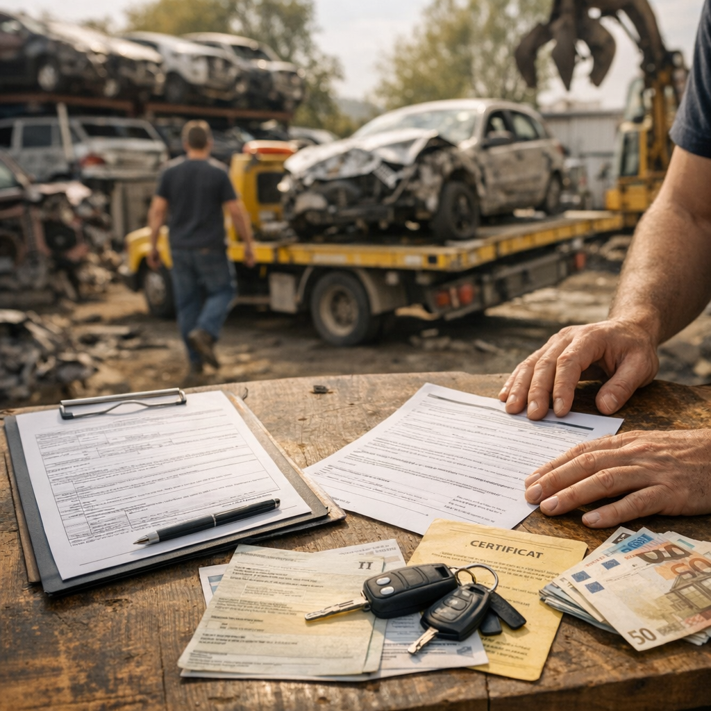 Documents et étapes pour céder une épave à une casse automobile