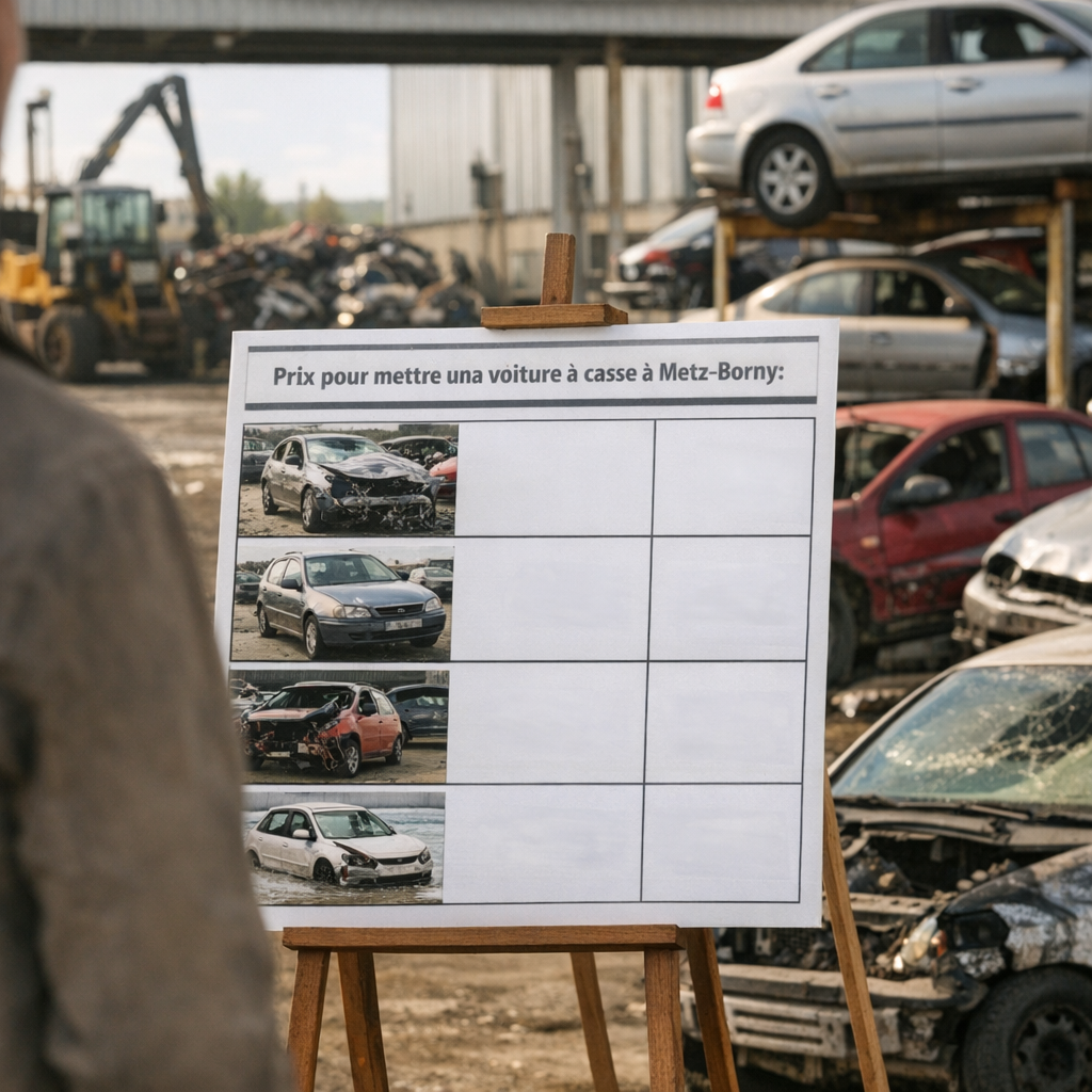 Prix pour mettre une voiture à la casse à Metz-Borny&nbsp;: tableau des cas fréquents