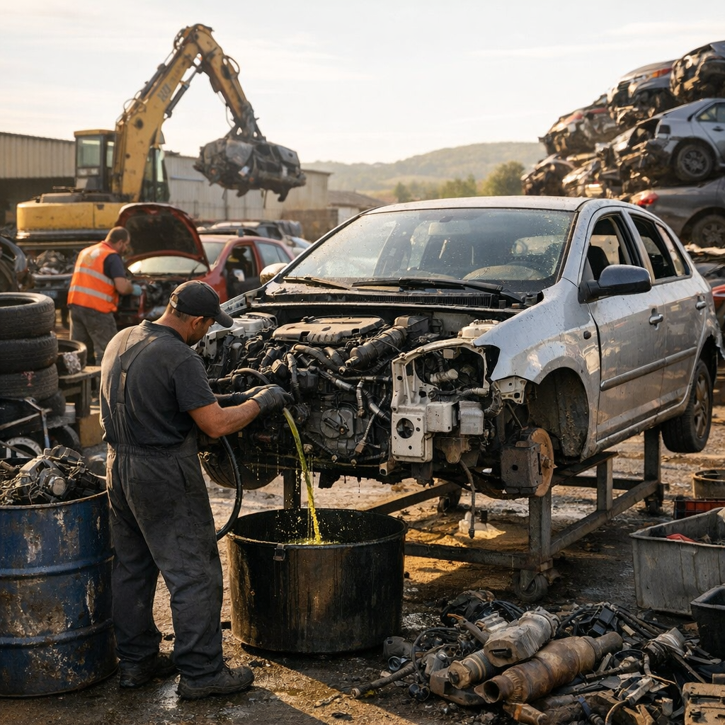 Rien ne se perd&nbsp;: dépollution et recyclage d’un véhicule hors d’usage