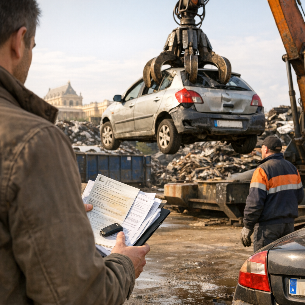 Mettre une voiture à la casse à Versailles&nbsp;: documents et procédure