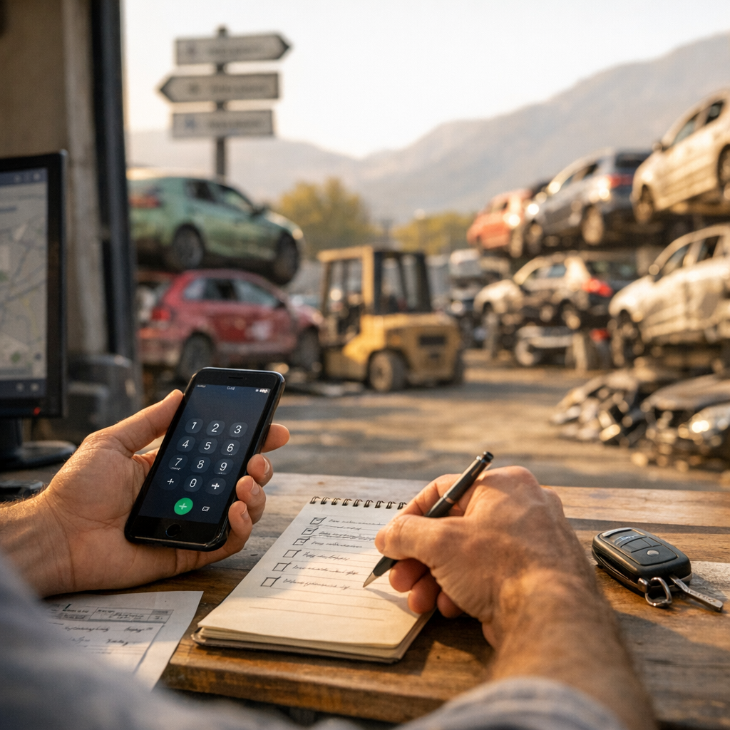 Horaires, informations et accès&nbsp;: la checklist avant d’appeler une casse auto