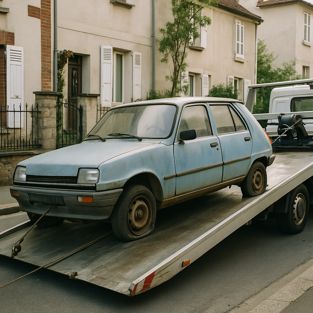 Comment faire enlever une voiture avec pneus crevés et freins bloqués