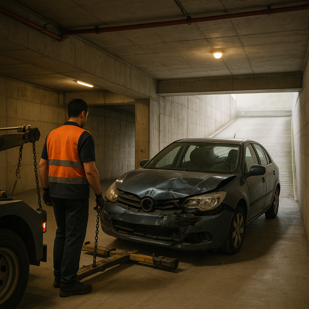 Comment faire enlever une voiture dans un sous-sol ou parking étroit