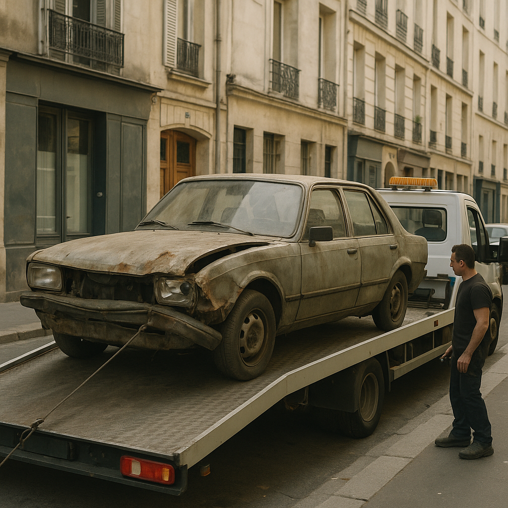 Enlèvement épave gratuit sous 24h : comment ça se passe ?