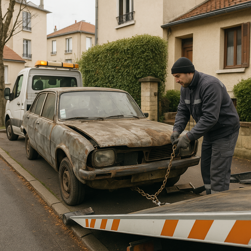 Enlèvement d'épave gratuit pour voiture en panne depuis longtemps