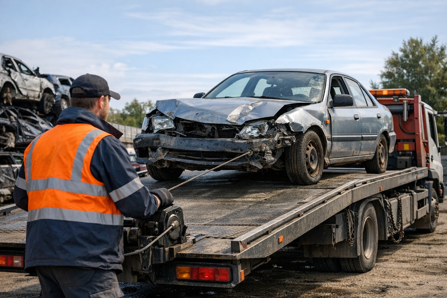 Enlever une voiture hors d'usage avec un épaviste agréé