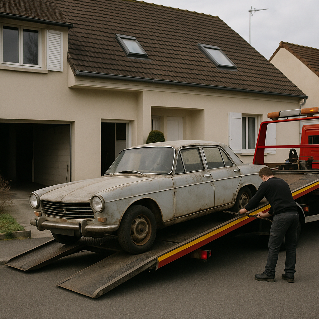Faire enlever une voiture HS avant vente immobilière
