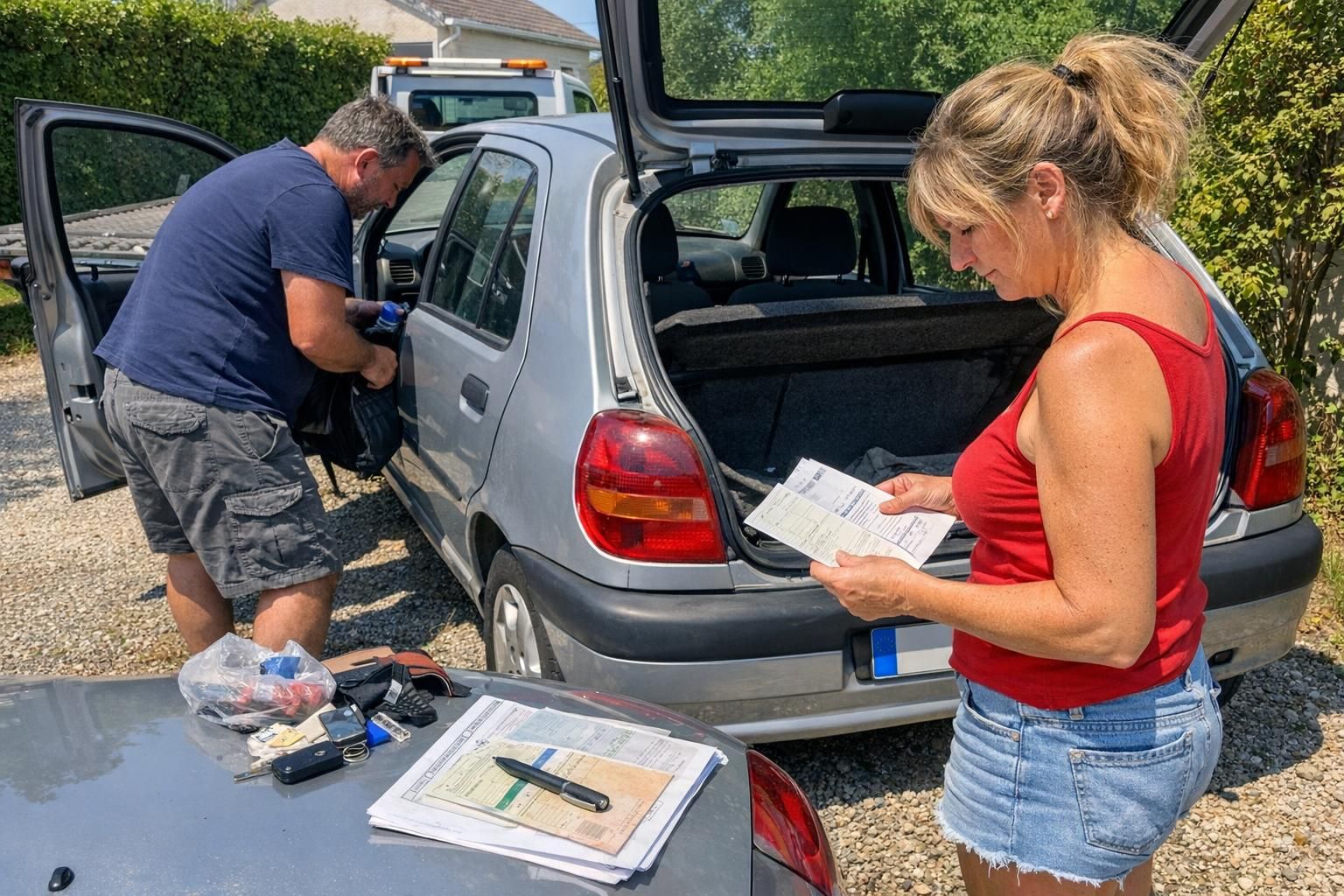Checklist avant l arrivée de l épaviste sans blocage le jour J
