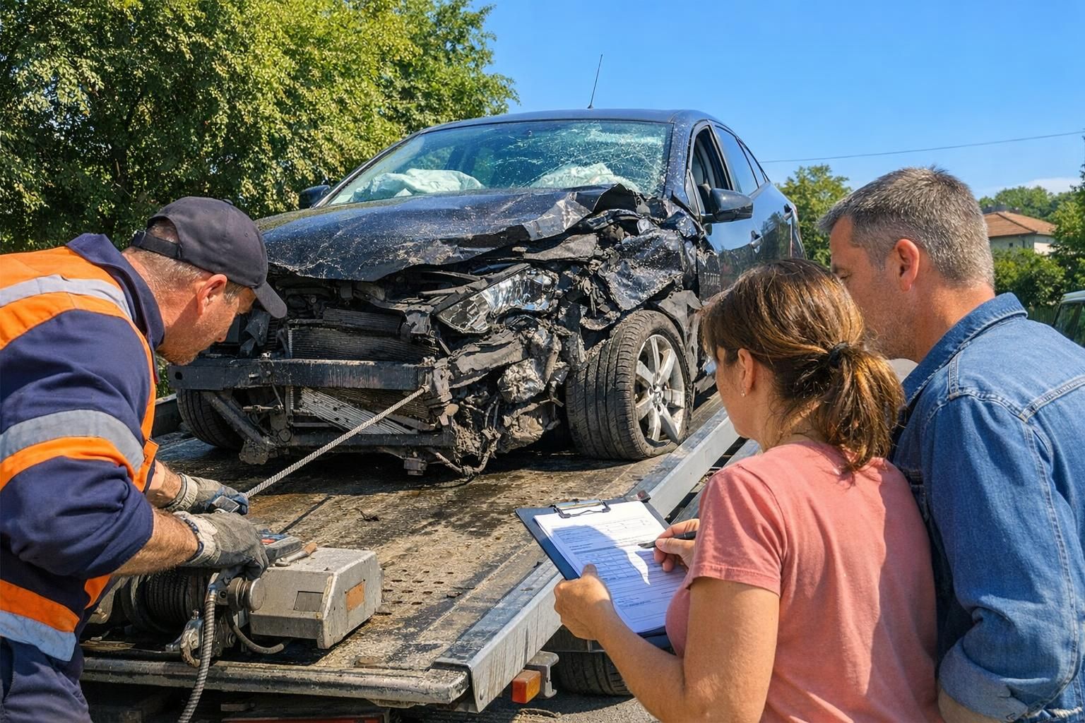 Épave accidentée non roulante enlèvement : que faire sans erreur