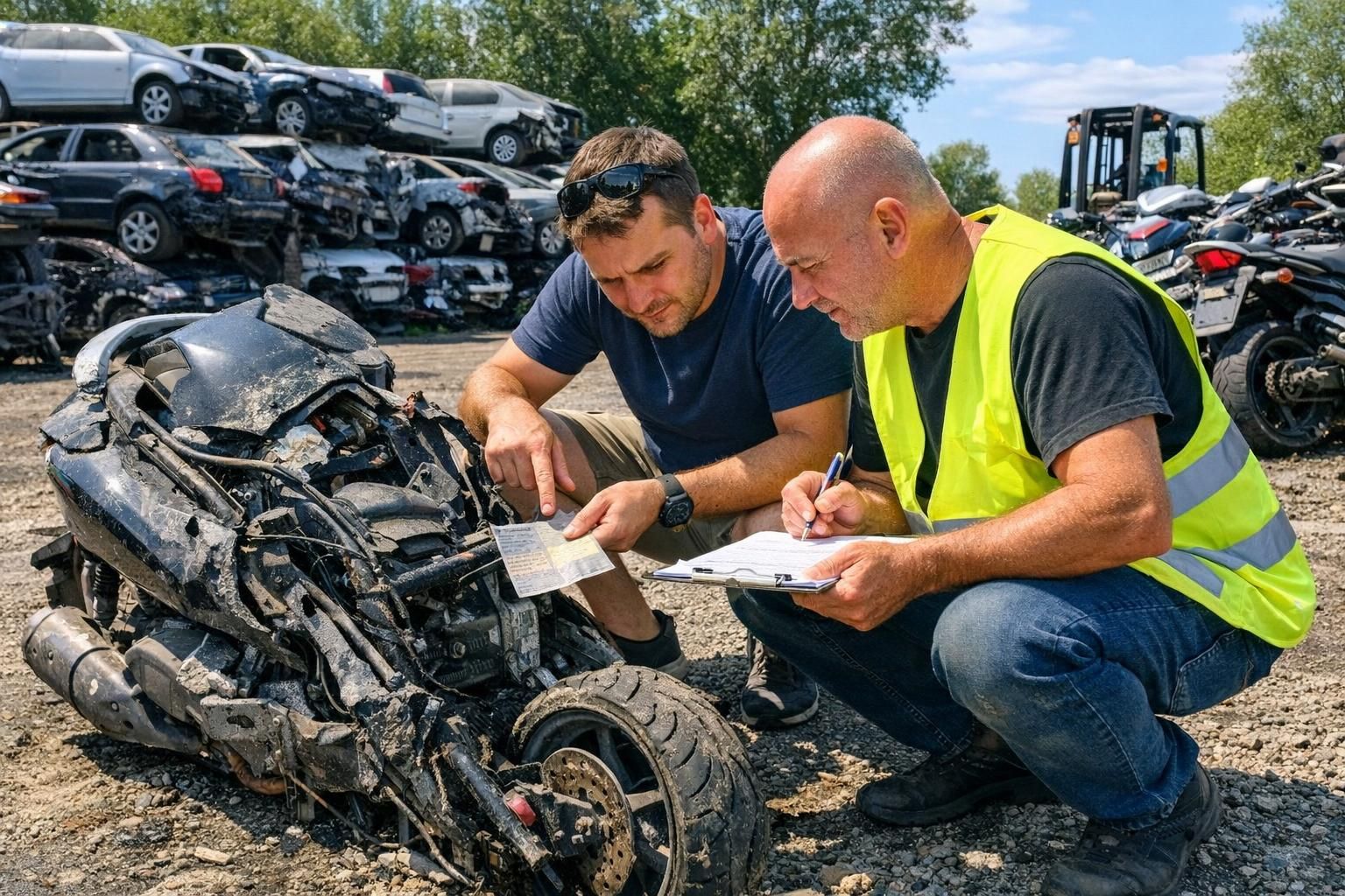 Épave de moto ou scooter : conditions de destruction à vérifier