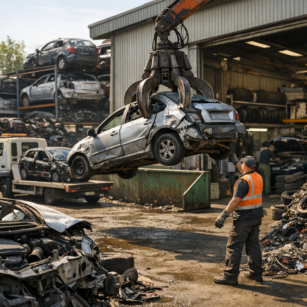 Enlèvement, rachat et recyclage d’épave : le parcours d’un centre VHU agréé