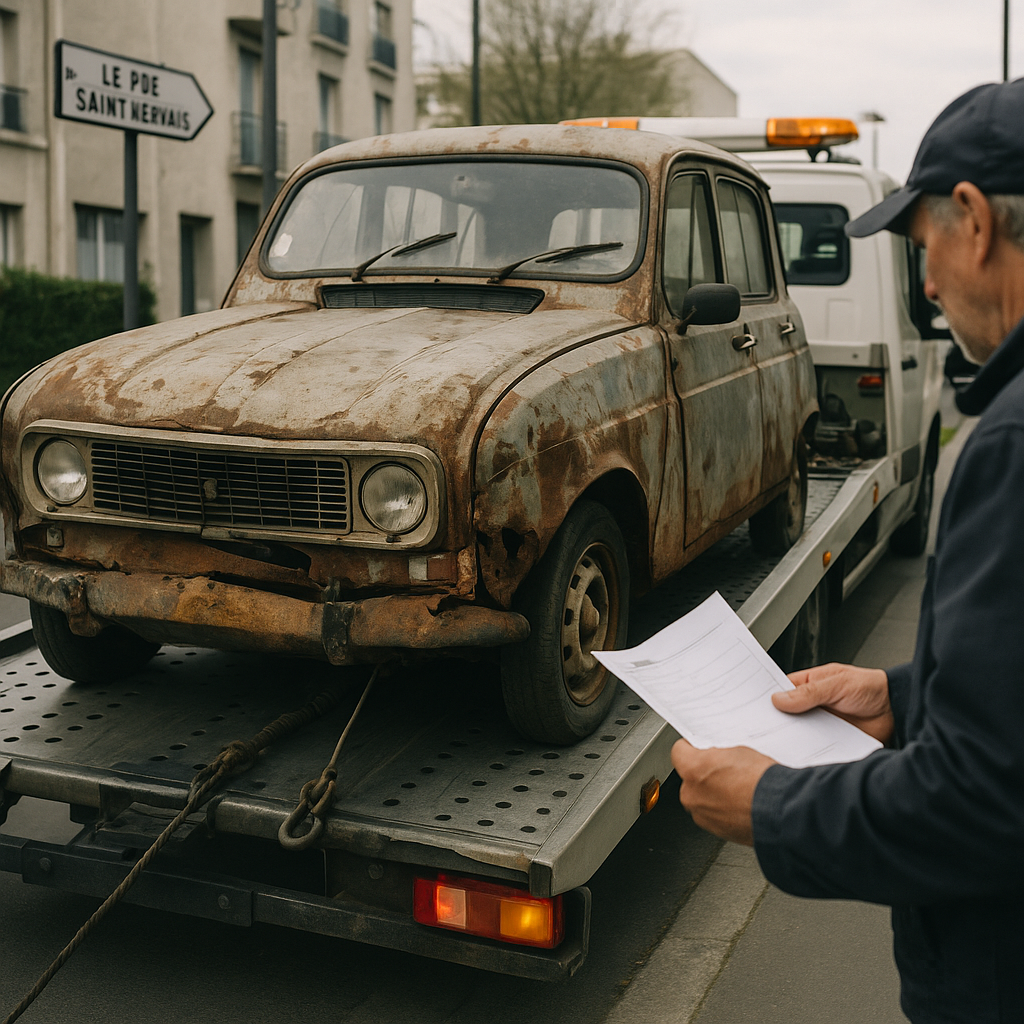 Peut-on faire enlever une épave sans carte grise à son nom ?