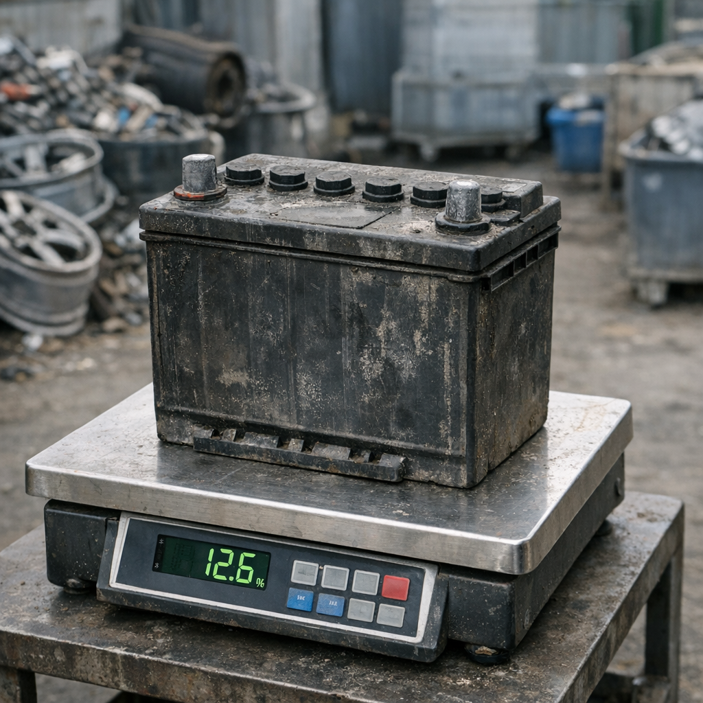 Le Prix d’une batterie de voiture à la ferraille se calcule au kilo