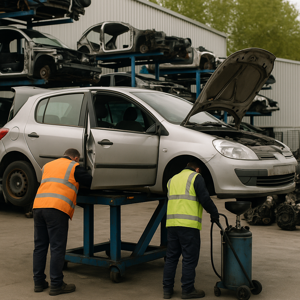 Que devient une voiture après son enlèvement en centre VHU ?