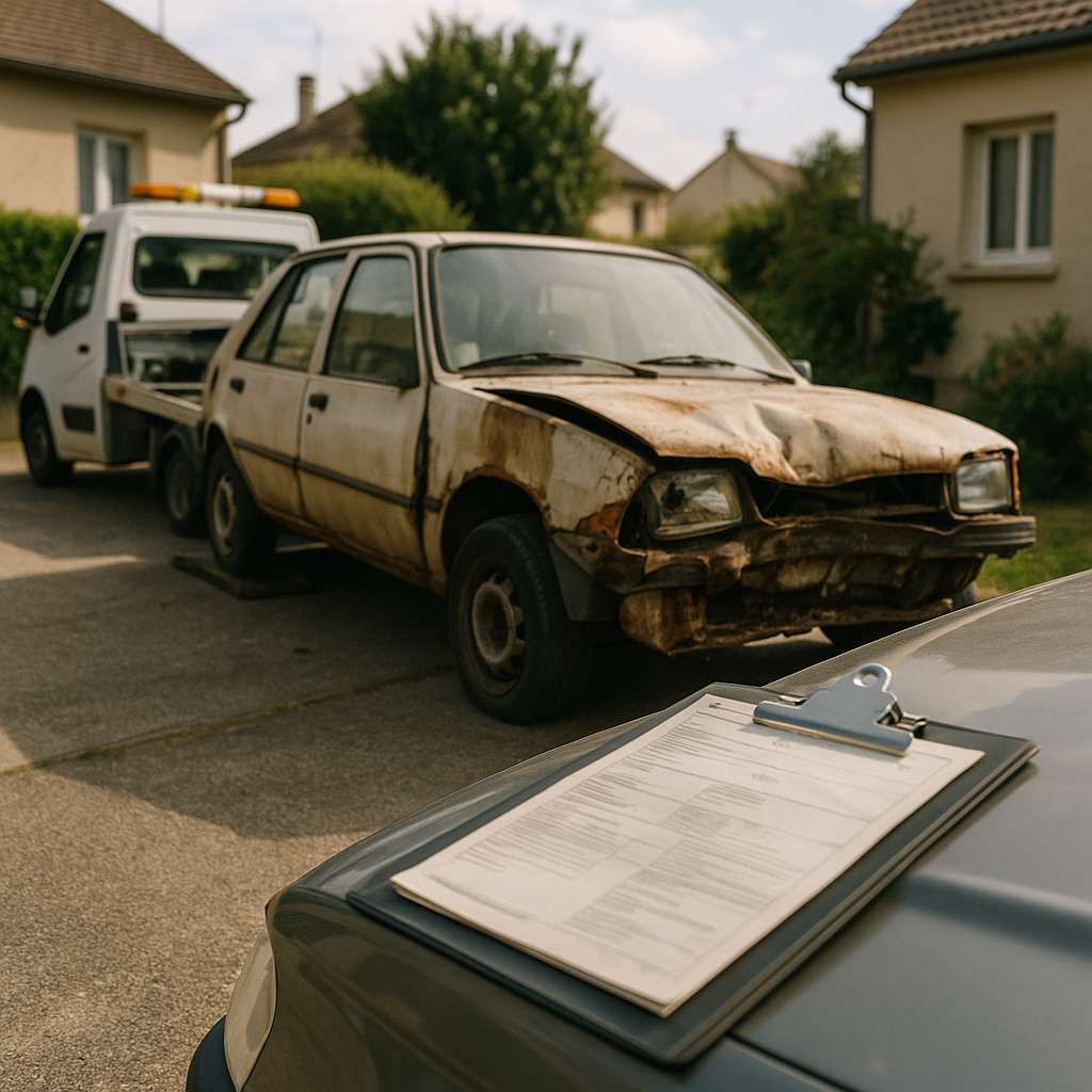 Quels papiers fournir pour un enlèvement d'épave à domicile