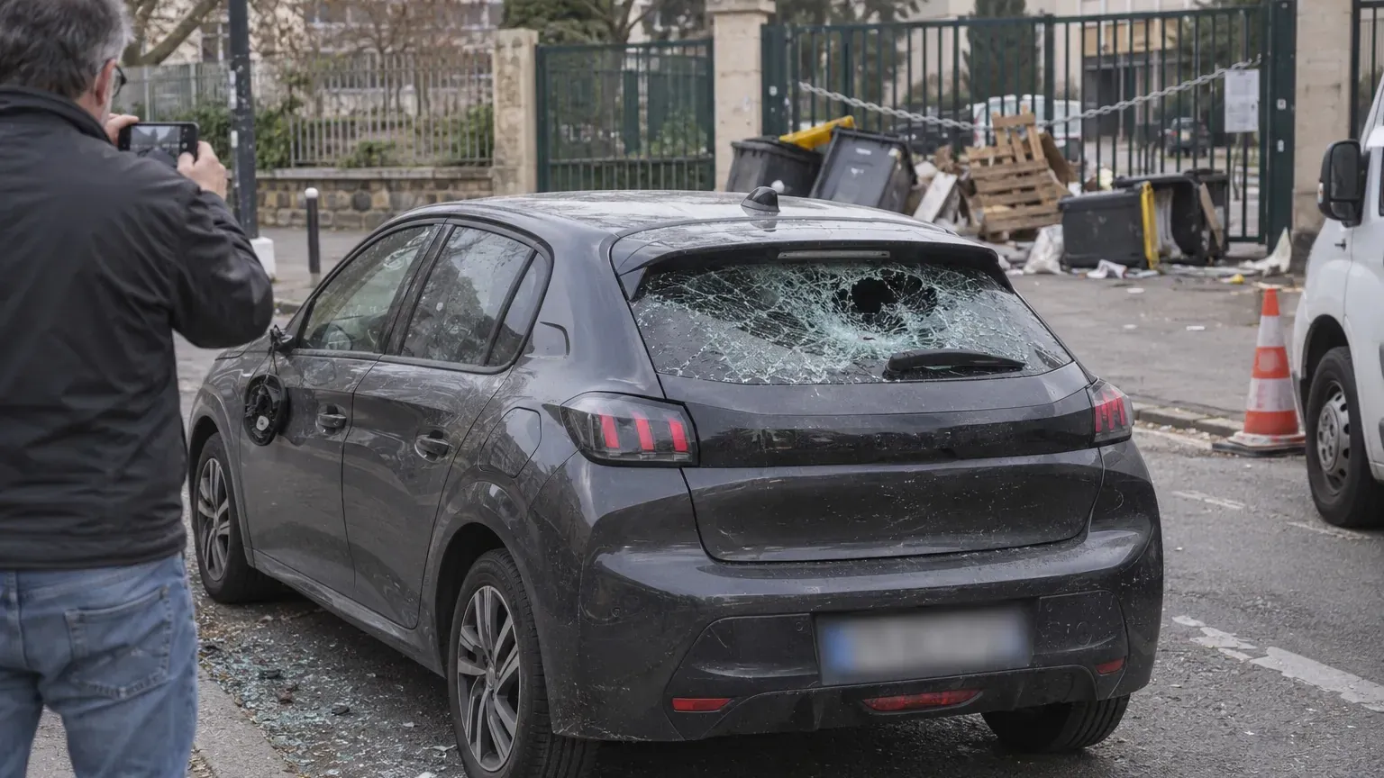 Voiture abîmée près d'un lycée bloqué : ce qui change pour votre indemnisation selon que vous êtes assuré tous risques ou non