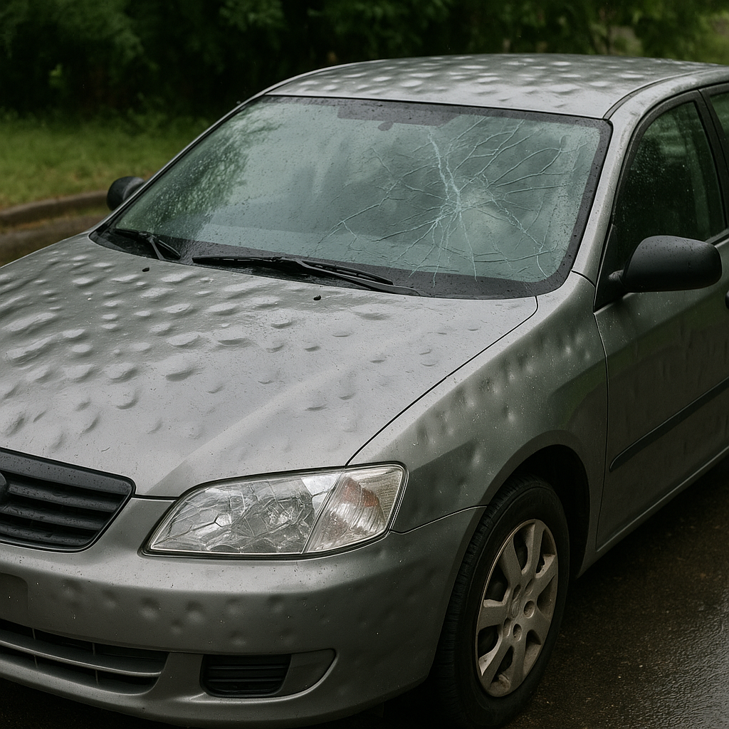 Voiture grêlée gravement endommagée : réparation ou destruction ?