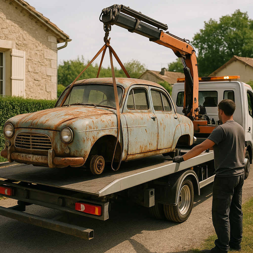 Voiture sans roues peut-elle être enlevée gratuitement ?